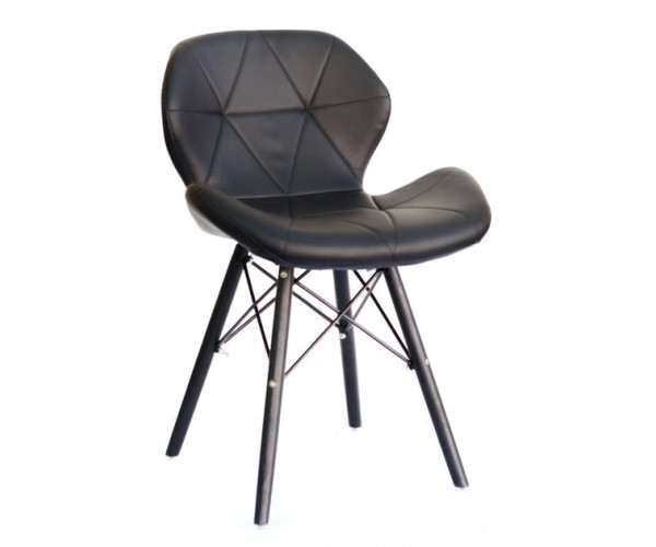 Стілець Стар В м'який екошкіра чорна Дніпро - зображення 2