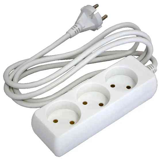 Удлинитель сетевой кассетный на 3 розетки Grunhelm WO3W18M 1.8 м белый Київ