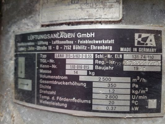 Вентилятор осьовий LANV 315-5/63-2 Полтава - изображение 1