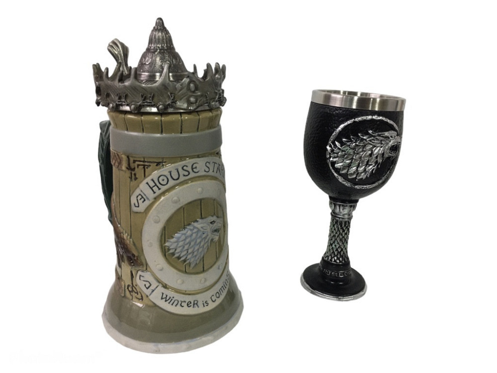 Подарочный набор Кухоль Игра Престолов Дом Старков и Бокал Дом Старков (код 00574) Киев - изображение 6