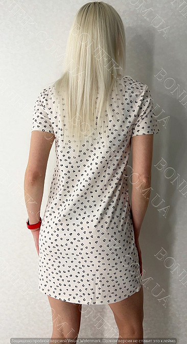 Домашняя сорочка с коротким рукавом и принтом "Leo" (16171) (арт. 1761) Кривий Ріг - зображення 3