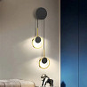 Бра настінна LED BD089-2-bk-gd-k Чорний 55-200х35х6 см. Київ