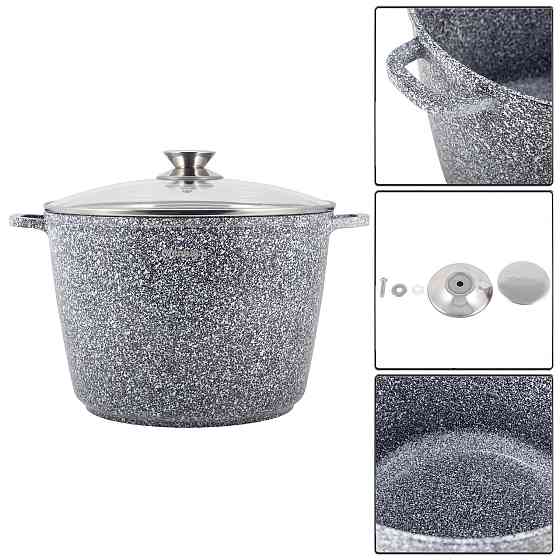 Кастрюля Ofenbach Snow Marble 100504 антиприграрная с крышкой 10л 28х20см Одесса