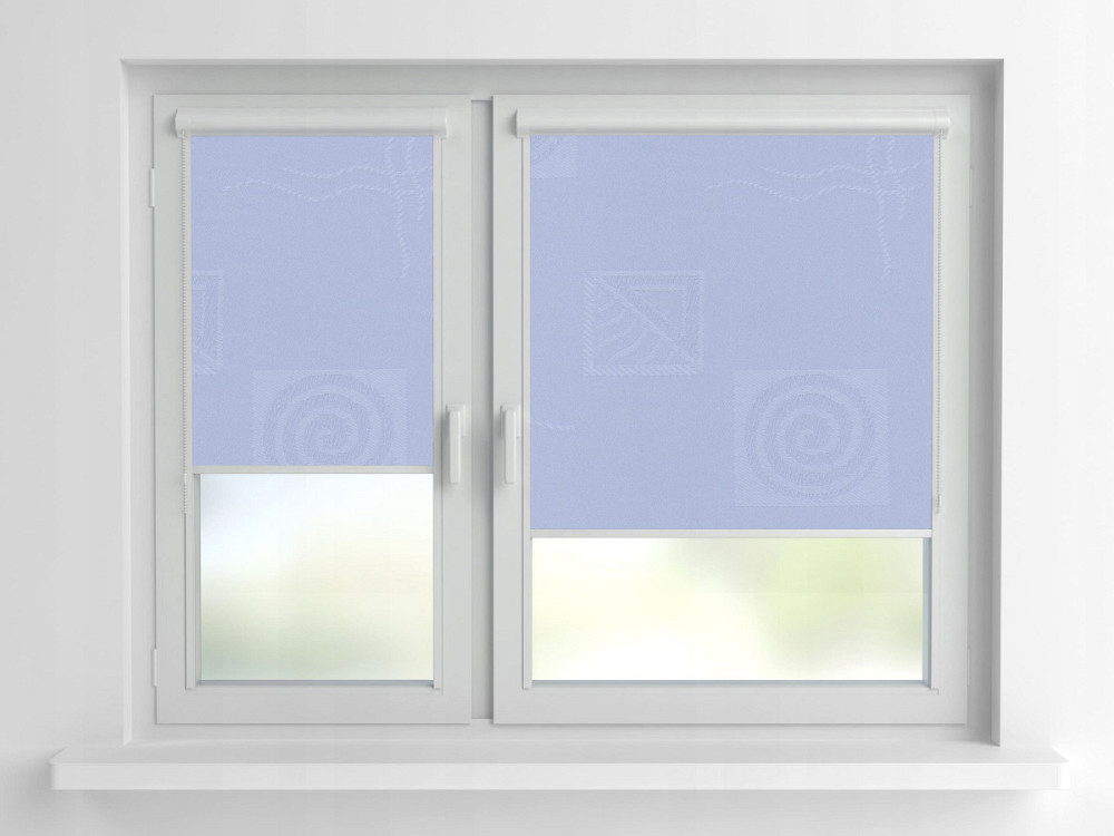 Рулонна штора Rolets Ікеа 2-1802-1900 190x170 см закритого типу Блакитна Київ - зображення 1