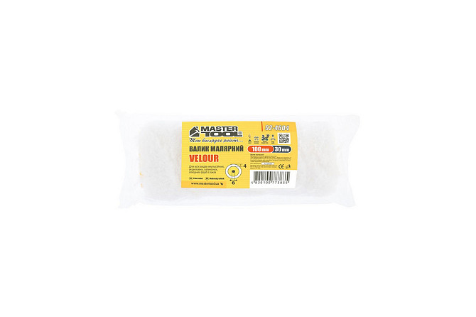 Валик малярный MASTERTOOL Velour 30/100/4 мм Ø 6 мм 92-4604_Р Харків - зображення 3