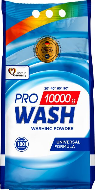 Порошок для прання універсальний 2K Pro Wash 722089 10 кг Київ - зображення 1