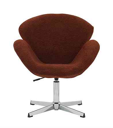 Крісло Сван коричнева тканина букле тедді Дніпро