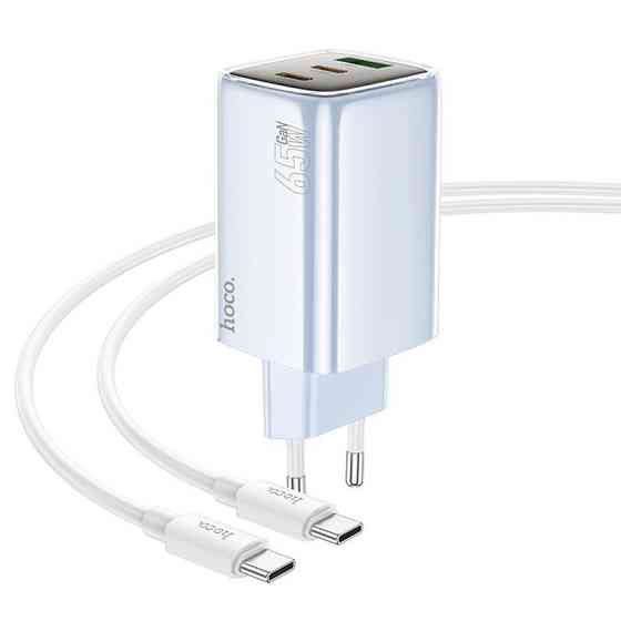 Уценка СЗУ Hoco N49 Glorious PD65W (1USB-A/2C) + кабель Type-C to Type-C Херсон