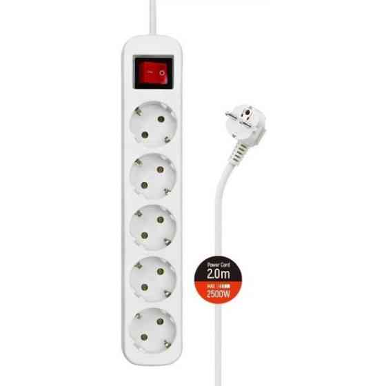 ColorWay Фільтр живлення СolorWay 5 розеток 2м White (CW-PSEA52W) Харків