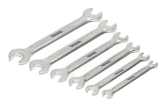 Ключи рожковые MASTERTOOL PROFI COLD STAMPED набор 6 шт (6х7-16х17 мм) CrV DIN3110 70-1106 Харків