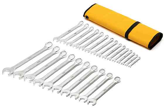 Ключи комбинированные MASTERTOOL COLD FORGED набор 25 шт (6–28/30/32 мм) 31CrV3 DIN 3113 в чехле 72- Харьков