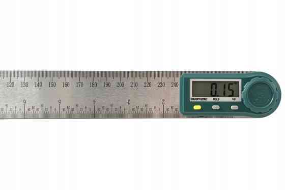 Угломер (прибор для измерения углов) электронный с линейкой 300 мм PROTESTER 5423-300 Харків