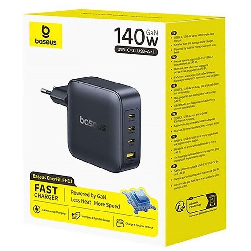 СЗУ Baseus EnerFill FH11 PD140W+QC3.0 (1USB-A/3C) (E0121J) Херсон - зображення 3