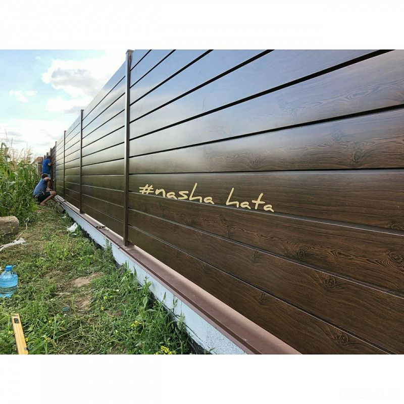 Паркан з метало-сайдингу (металевий блок-хаус) Івано-Франківськ - зображення 2