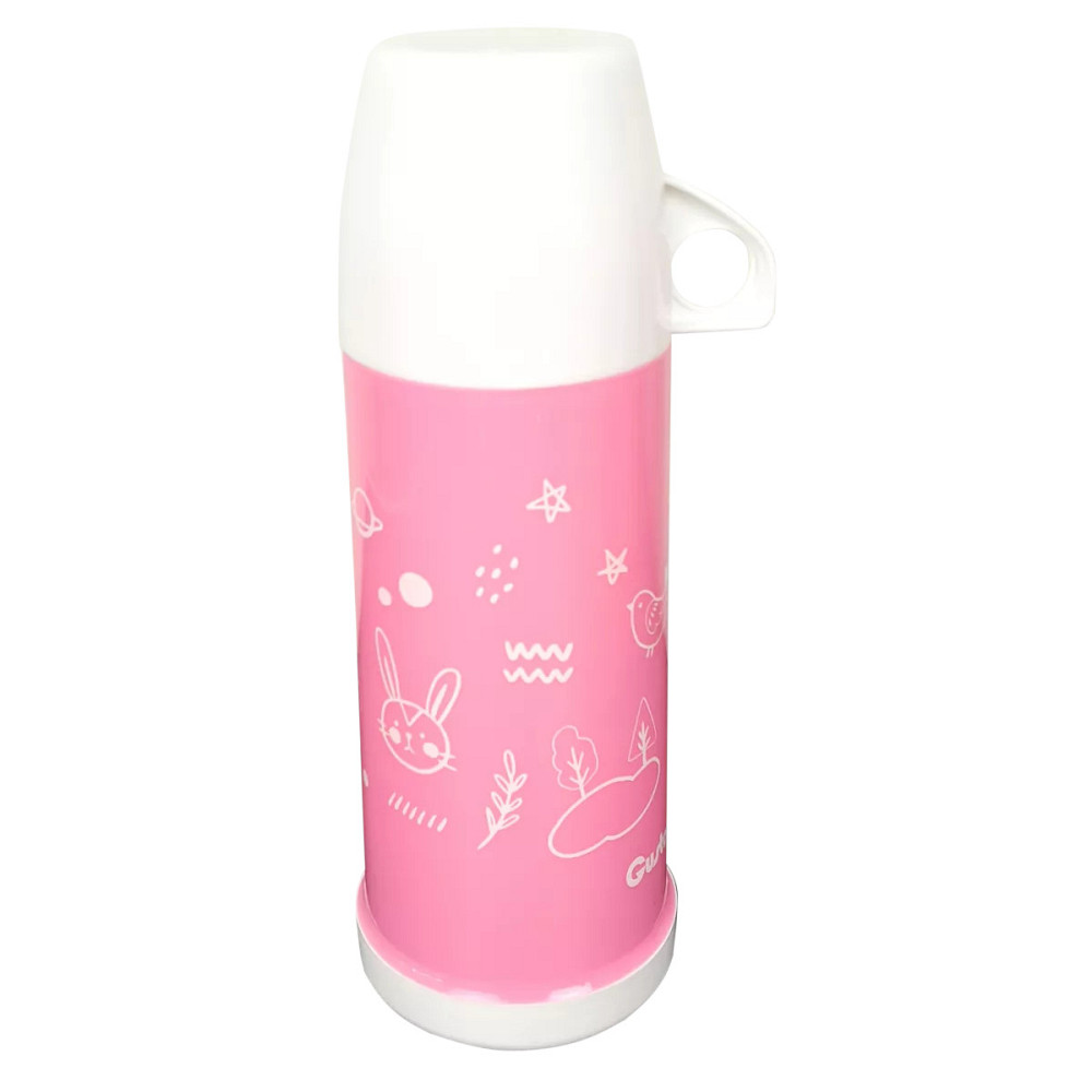 Термос питний дитячий Gusto Ушастики GT-118 450 мл рожевий Київ - зображення 1
