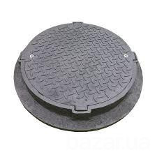 Люк пластиковый тип средний с замком В125, черный ( до 12тн) Київ - зображення 1