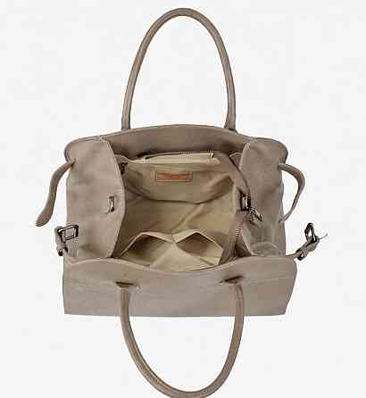 Шкіряна сумка-шопер для жінок — великий формат, ремінець на плече тауп TS00385 Київ