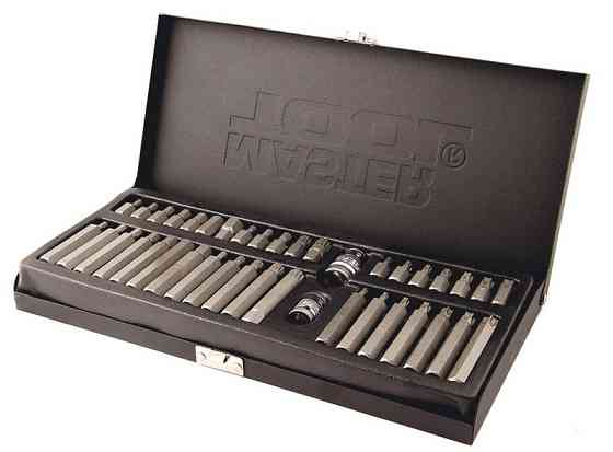Набор насадок MASTERTOOL TORX/HEX/SPLINE 40 шт в металлическом кейсе 78-1240 Харьков