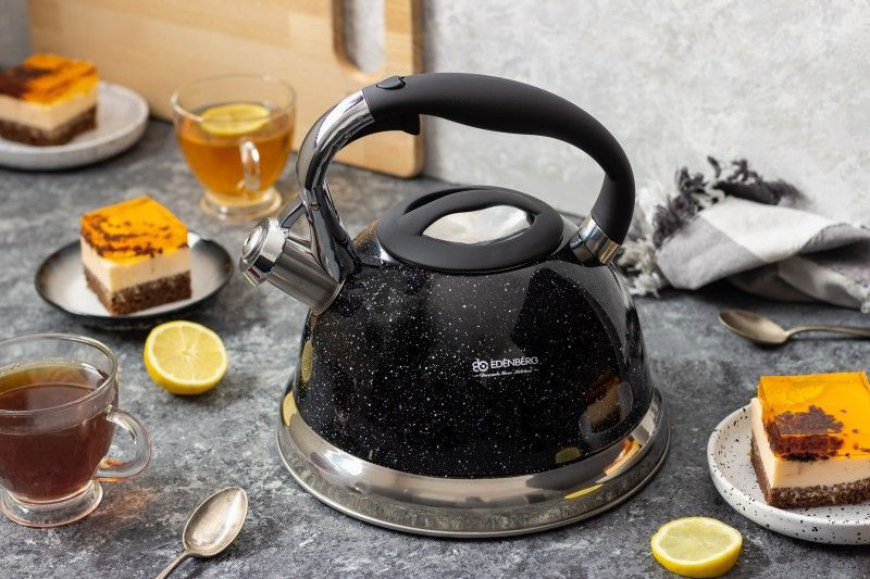 Чайник із свистком Edenberg EB-1955-Black 3 л чорний Київ - зображення 1