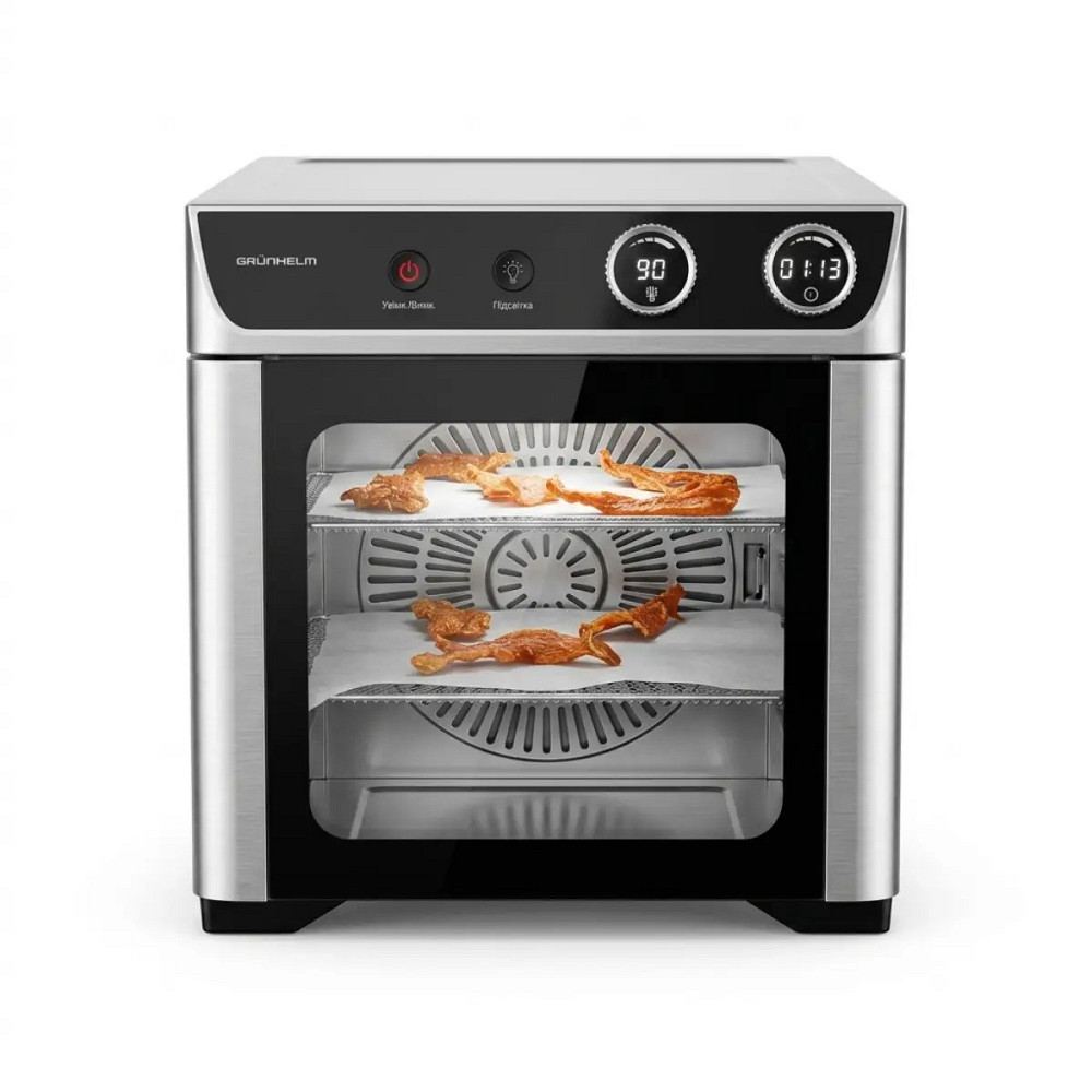 Сушилка для овощей и фруктов Grunhelm GFD2508 800 Вт серебристая Київ - зображення 5