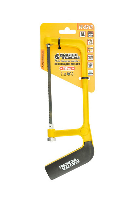 Ножовка по металлу MASTERTOOL 150 мм алюминиевая рукоятка с покрытием TPR flex полотно 12.5 мм 24TPI Харків - зображення 4