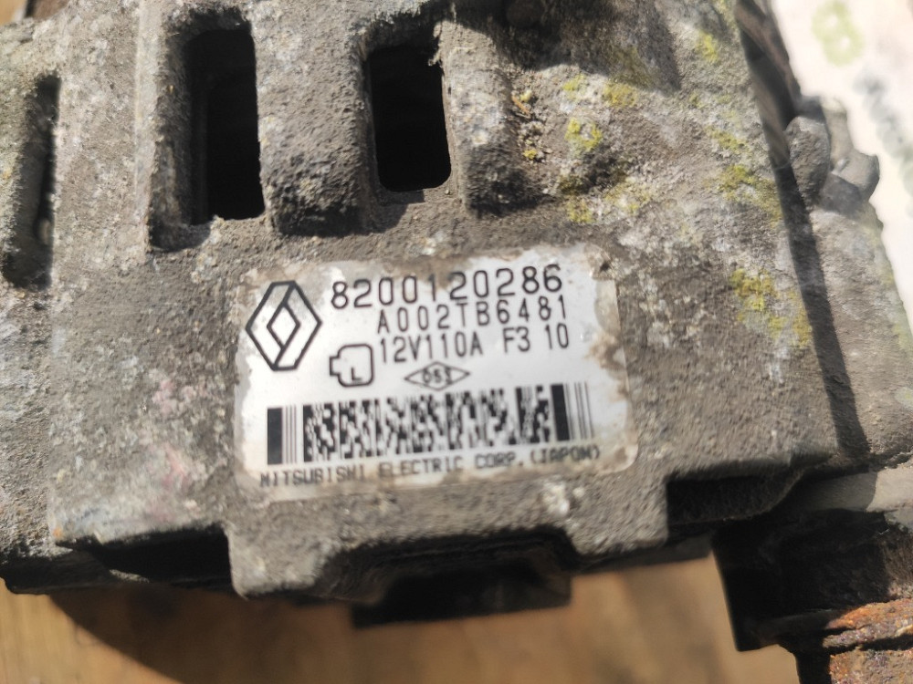 Генератор 12V 110A Renault Kangoo 1.5 dci 1997-2007 (8200120286) Ковель - зображення 3