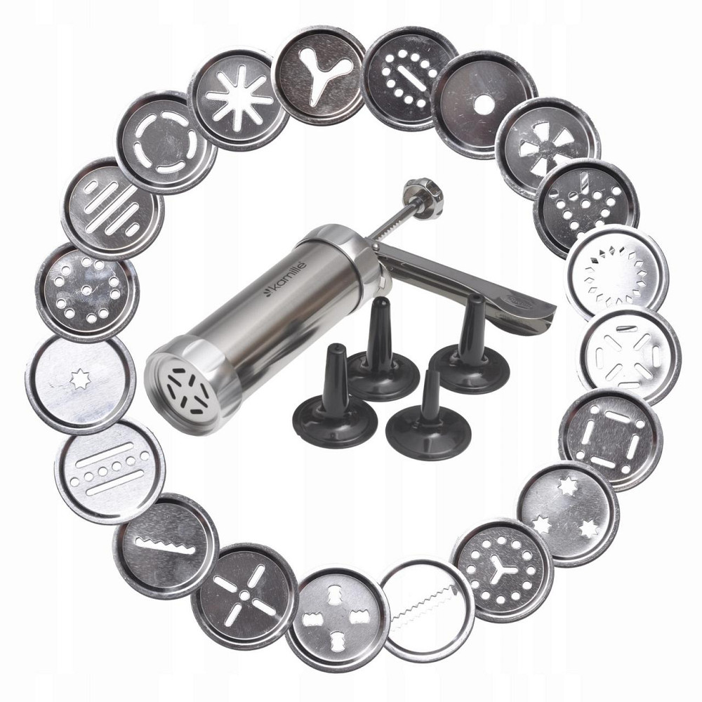 Пистолет-шприц кондитерский для печенья и крема Kamille 24 насадки (3009) Одеса - зображення 4