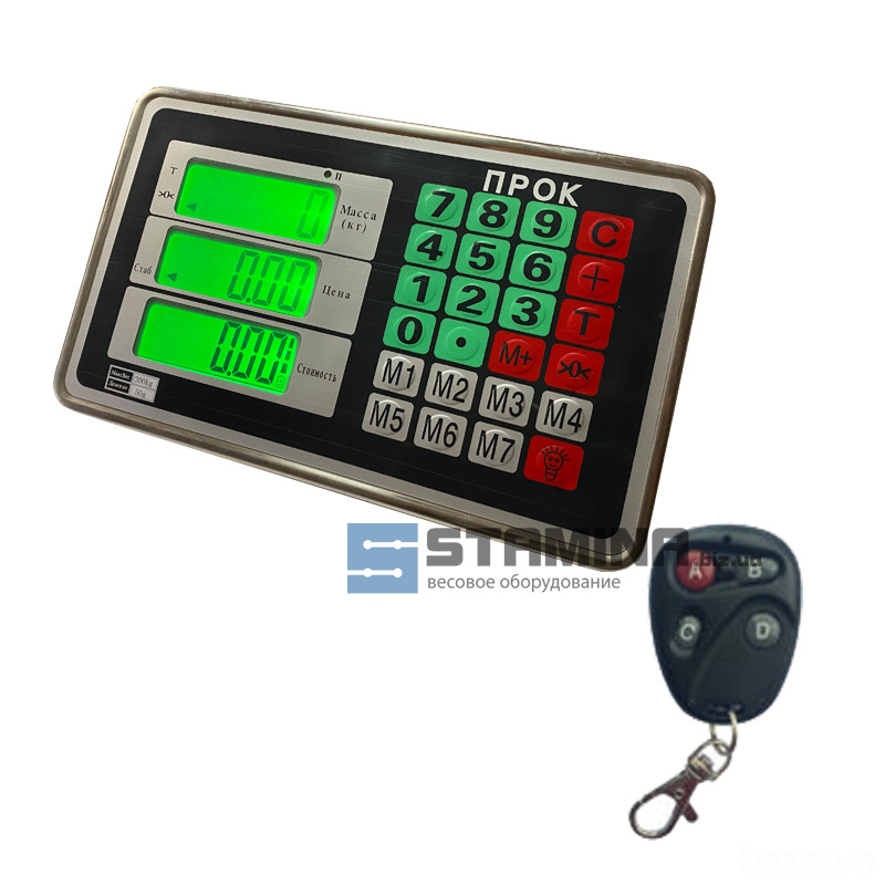 Весовой индикатор с пультом коррекции на 4 кнопки Тернопіль - зображення 1