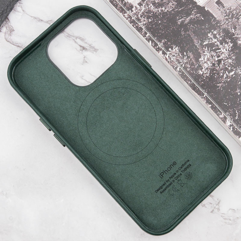 Кожаный чехол Leather Case (AAA) with MagSafe and Animation для Apple iPhone 16 Pro Max (6.9") Херсон - зображення 3