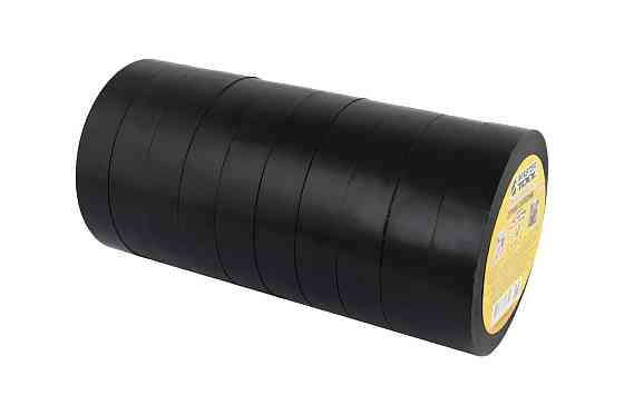 Лента изоляционная MASTERTOOL PVC 17 мм×25 м 10 шт черная 44-9125 Харків