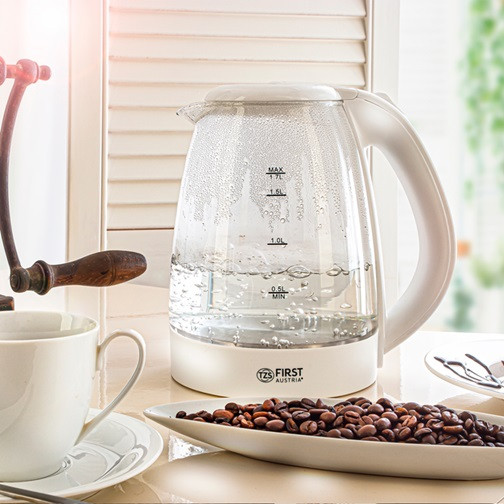Електрочайник First FA-5404-1-WI 1.7 л белый Киев - изображение 1