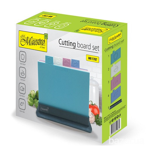 Набор разделочных досок Maestro на подставке 29 х 19,5 см (MR 1787) Одесса - изображение 3