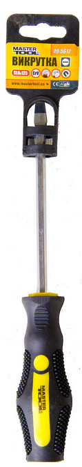 Отвёртка ударная шлицевая магнитная MASTERTOOL SL6х125 мм ручка с TPR покрытием 49-5612 Харків - зображення 2