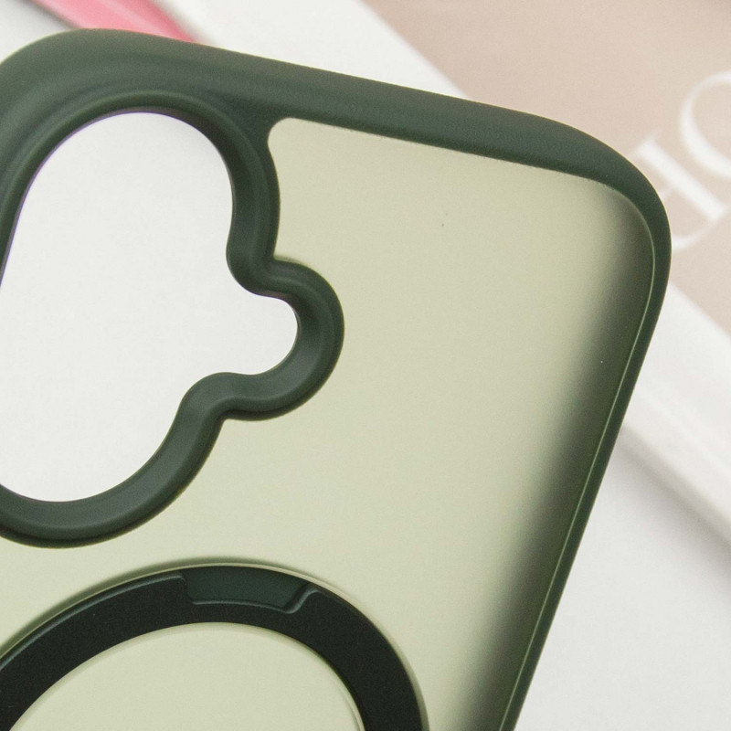 TPU+PC чехол Metal Buttons with MagSafe Colorful HQ Ring для Apple iPhone 16 (6.1") Херсон - зображення 7