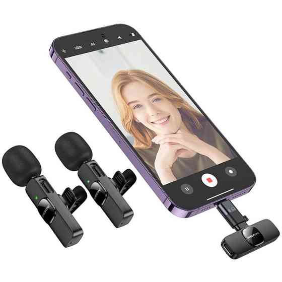 Петличный беспроводной микрофон Borofone BFK15 Dual-mic lavalier Lightning/Type-C Херсон