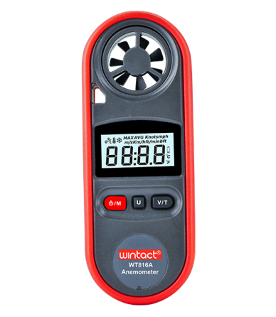Анемометр цифровой 0,7-30м/с, -10-45°C WINTACT WT816A Харків