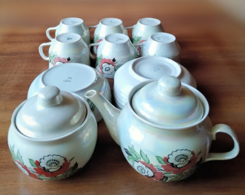 Вінтажний чайний сервіз "Маки" на 6 персон Турийск - изображение 1