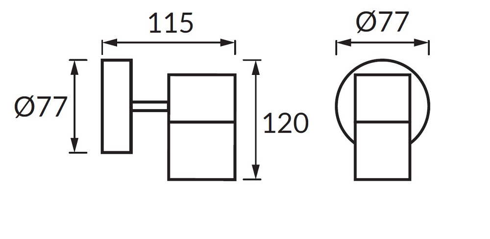 Світильник/корпус, Strühm Poland, IP54, настінний, накладний, круглий, чорний, 1xGU10, STR-03936 Киев - изображение 2