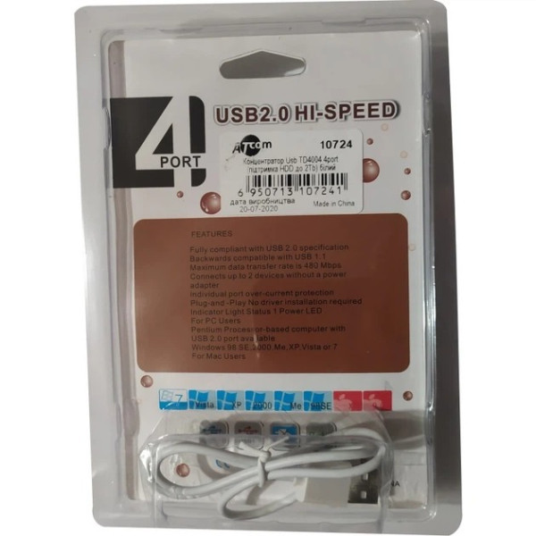 USB HUB Atcom TD4004 4 ports (10724) (Код товару:42228) Харьков - изображение 3