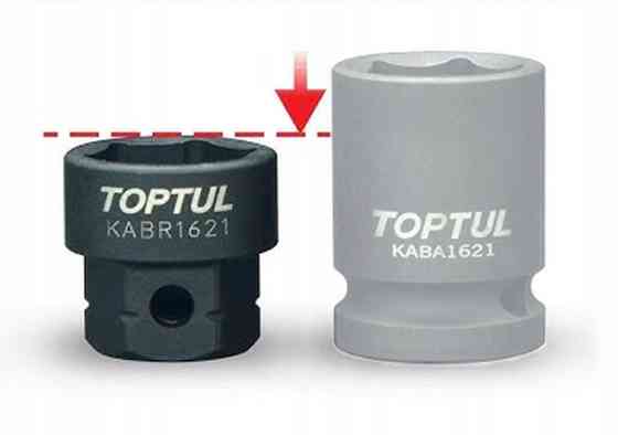 Набор головок ударных низкопрофильных с 6-гр. хвостовиком 1/2" 10-24мм 14ед. TOPTUL GDBU1402 Харків