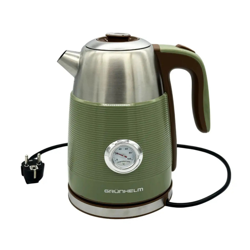 Электрочайник Grunhelm EKS-25042 1.7 л оливковый Київ - зображення 3