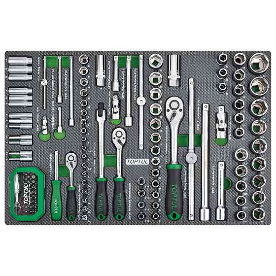 Тележка с инструментом (BUMPER SERIES) 7 секций 413ед. серый TOPTUL GE-41330 Харьков