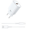 СЗУ WIWU G006 Essen QC3.0 18W GaN (1USB-A) + кабель USB to Lightning Херсон