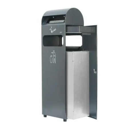 Прямоугольная урна-попельнинка 32л Темно-серая Київ