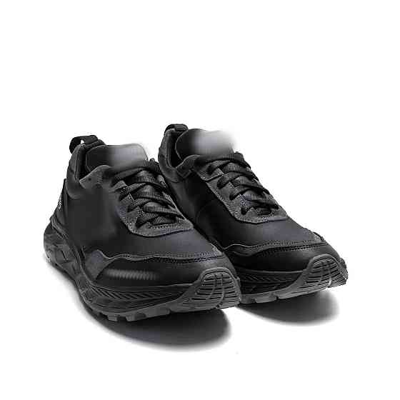 Мужские кожаные кроссовки Clasic model Black Київ
