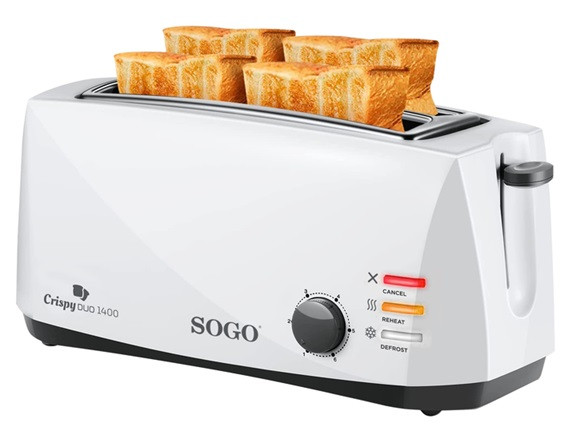 Тостер SOGO SS-5485 1400 Вт белый Київ - зображення 1