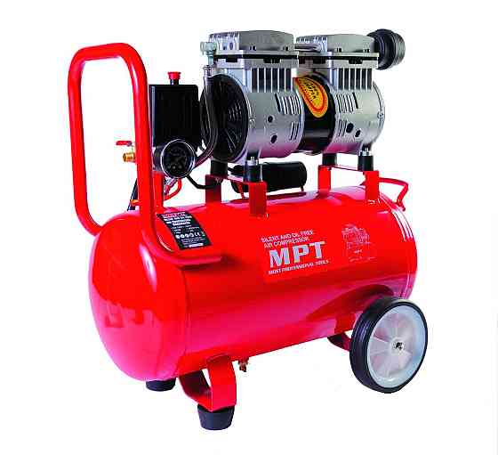 Компрессор бесшумный MPT PROFI OIL FREE 24 л 800 Вт 1450 об/мин 7 атм медная обмотка MAC80243S Харків