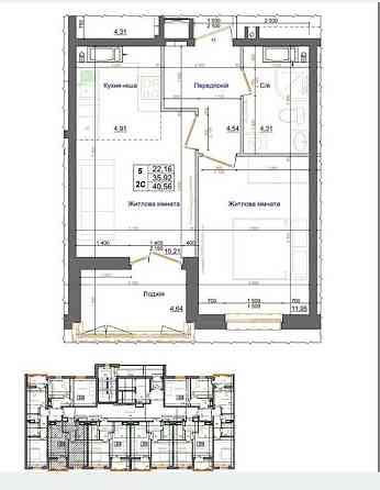продажа 2-к квартира Киево-Святошинский, Коцюбинское, 43000 $ Коцюбинское