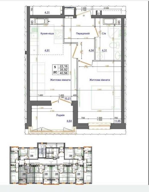 продажа 2-к квартира Киево-Святошинский, Коцюбинское, 43000 $ Коцюбинське - зображення 4