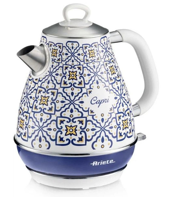 Электрочайник Ariete ART-2869 CAPRI 1.7 л белый с синим Киев - изображение 1